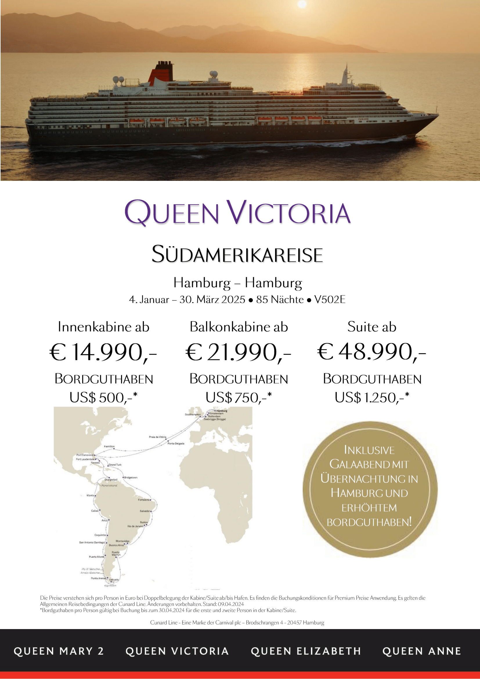 original Queen Victoria V502E S damerika Premium extra OBC-1